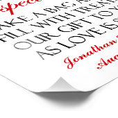 Herzlich willkommen im Red Wedding Sign Hotel Cand Fotodruck (Ecke)