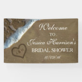 Herzlich Willkommen im Sand Beach Brautparty Banner (Horizontal)