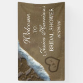 Herzlich Willkommen im Sand Beach Brautparty Banner (Vertikal)