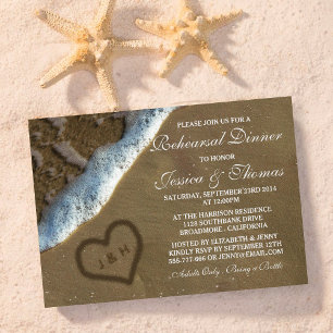 Herzlich Willkommen im Sand Beach Hochzeitsessen d Einladung