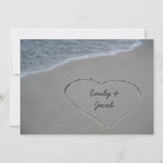 Herzlich Willkommen im Sand Beach Party Einladung (Vorderseite)