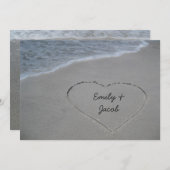 Herzlich Willkommen im Sand Beach Party Einladung (Vorne/Hinten)