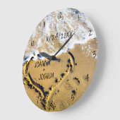 Herzlich Willkommen im Sand Beach Tropical Ocean V Große Wanduhr (Winkel)