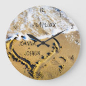 Herzlich Willkommen im Sand Beach Tropical Ocean V Große Wanduhr (Vorderseite)