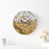 Herzlich Willkommen im Sand Beach Tropical Ocean V Große Wanduhr (Zuhause)