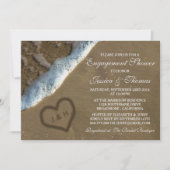 Herzlich Willkommen im Sand Beach Verlobung Dusche Einladung (Vorderseite)