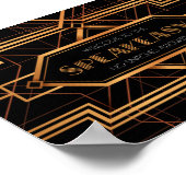 Herzlich willkommen im Speakeasy Party Sign Poster (Ecke)