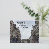 Herzlich willkommen im Stadtzentrum von Halifax Po Postkarte (Stehend Vorderseite)