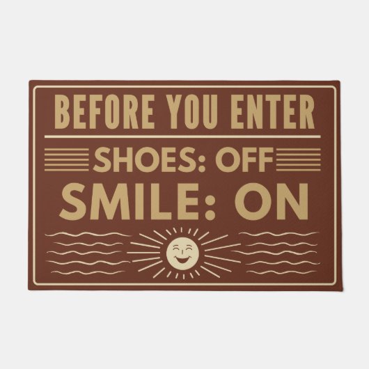 Herzlich willkommen im Stil - Schuhe ausziehen, Lä Fußmatte (Vorderseite)