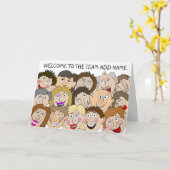 Herzlich willkommen im Team Funny Faces Karte (Gelbe Blume)