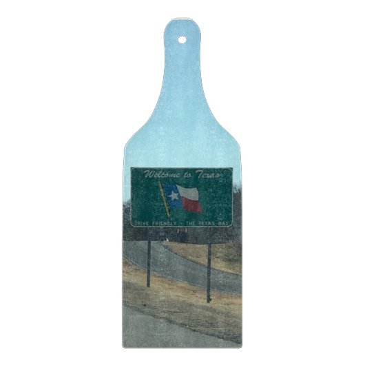 Herzlich willkommen im texas Cutting Board Schneidebrett (Vorderseite)