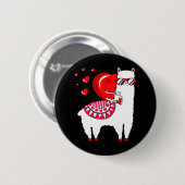 Herzlich Willkommen im Valentinstag Llama Funny Al Button (Vorne & Hinten)