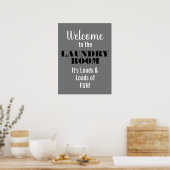 Herzlich willkommen im Wäscheservice Loads of Fun  Poster (Küche)