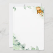 Herzlich willkommen im Wild Kids Safari Zoo Geburt Einladung (Rückseite)