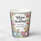 Herzlich willkommen im wunderschönen 1. Geburtstag Pappbecher (Rückseite)