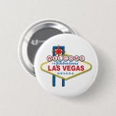Herzlich willkommen im Zeichen von Las Vegas Button (Vorne & Hinten)