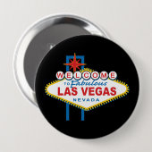Herzlich willkommen im Zeichen von Las Vegas Button (Vorne & Hinten)