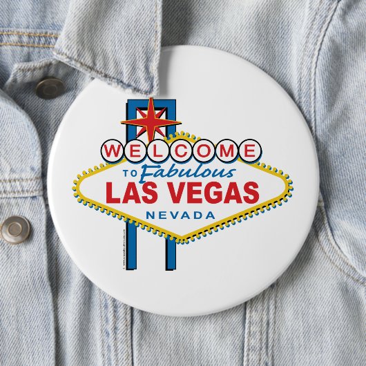 Herzlich willkommen im Zeichen von Las Vegas Button (Beispiel)