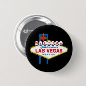 Herzlich willkommen im Zeichen von Las Vegas Button (Vorne & Hinten)