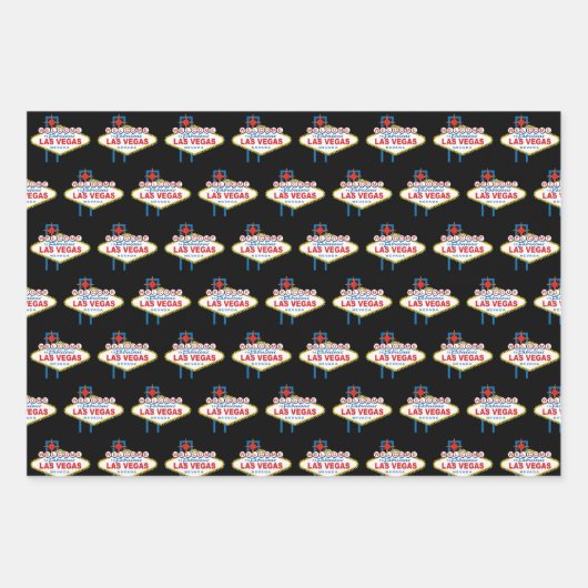 Herzlich willkommen im Zeichen von Las Vegas Geschenkpapier Set (Vorderseite)