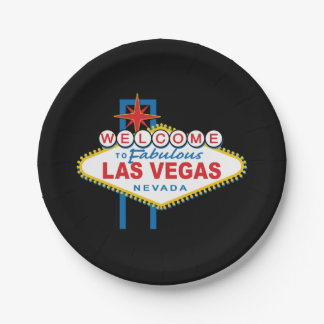 Herzlich willkommen im Zeichen von Las Vegas Pappteller