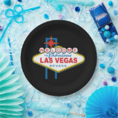 Herzlich willkommen im Zeichen von Las Vegas Pappteller (Party)