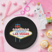 Herzlich willkommen im Zeichen von Las Vegas Pappteller (Party)