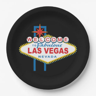 Herzlich willkommen im Zeichen von Las Vegas Pappteller