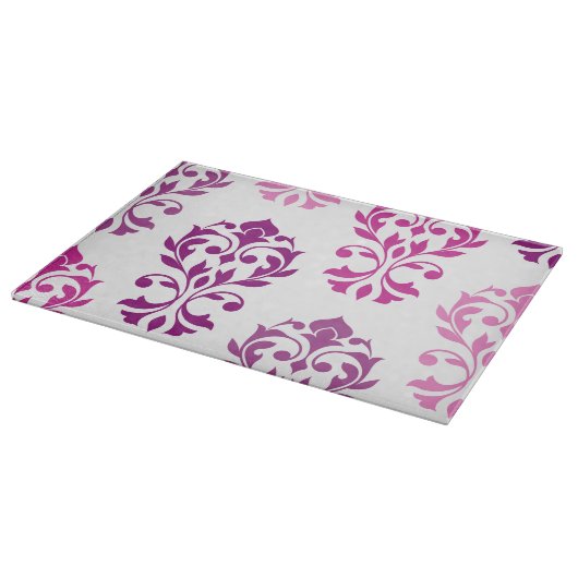 Herzlich willkommen in Damask Art I Pinks Schneidebrett (Ecke)