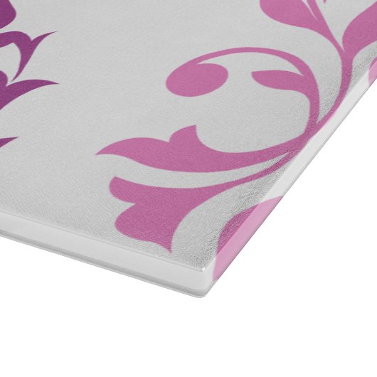 Herzlich willkommen in Damask Art I Pinks Schneidebrett (Ecke)