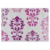 Herzlich willkommen in Damask Art I Pinks Schneidebrett (Vorderseite)