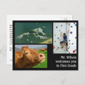 Herzlich willkommen in den Fotos des Lehrers Custo Postkarte (Vorne/Hinten)