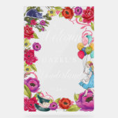 Herzlich willkommen in der Alice im Wunderland Flo Acrylschild (Vorderseite)