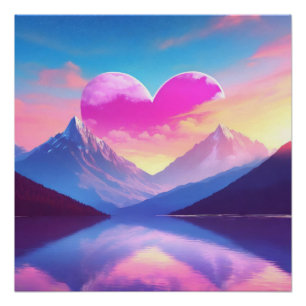 Herzlich willkommen in der Berglandschaft Poster