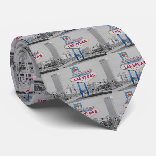 Herzlich willkommen in der Fabulous Las Vegas Retr Krawatte (Gerollt)