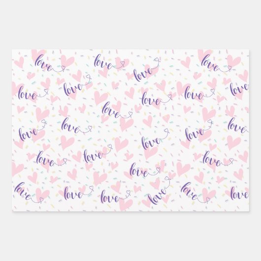 Herzlich Willkommen in der Liebe Geschenkpapier Set (Vorderseite)