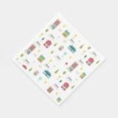 Herzlich willkommen in der Nachbarschafts-Muster-K Serviette (Ecke)