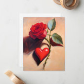 Herzlich Willkommen in der Rose Romantische Kunsth Mitteilungskarte (Vorderseite/Rückseite Beispiel)