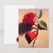 Herzlich Willkommen in der Rose Romantische Kunsth Mitteilungskarte (Vorne/Hinten)