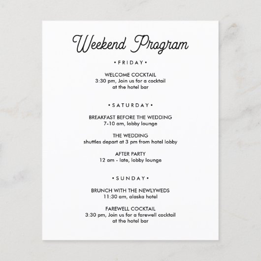 Herzlich willkommen in KENTUCKY Letter & Itinerary (Rückseite)