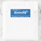 Herzlich willkommen in Kentucky - USA Road Sign Ovaler Aufkleber (Tasche)