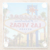 Herzlich willkommen in Las Vegas Signing Glass Unt Glasuntersetzer (Rückseite)