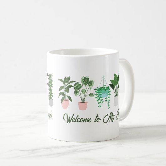 Herzlich willkommen in meinem Jungle Funny Pflanze Kaffeetasse (VorderseiteRechts)