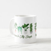 Herzlich willkommen in meinem Jungle Funny Pflanze Kaffeetasse (Vorderseite Links)