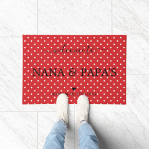 Herzlich willkommen in Nana & Papa's House Doormat Fußmatte