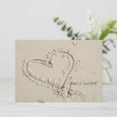 Herzlich willkommen in Sand Beach Einladung (Stehend Vorderseite)