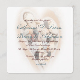 Herzlich Willkommen in Seashells Beach Wedding Ver Einladung