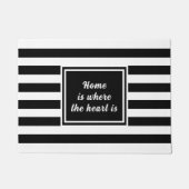 Herzlich willkommen in Style Black & White Strip P Fußmatte (Vorderseite)