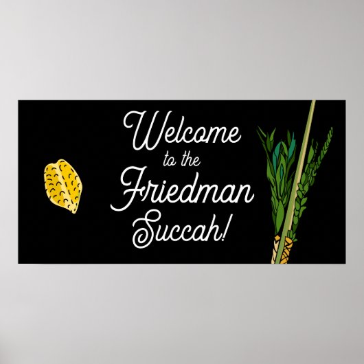Herzlich Willkommen in Succah Personalisiert Lulav Poster (Vorne)