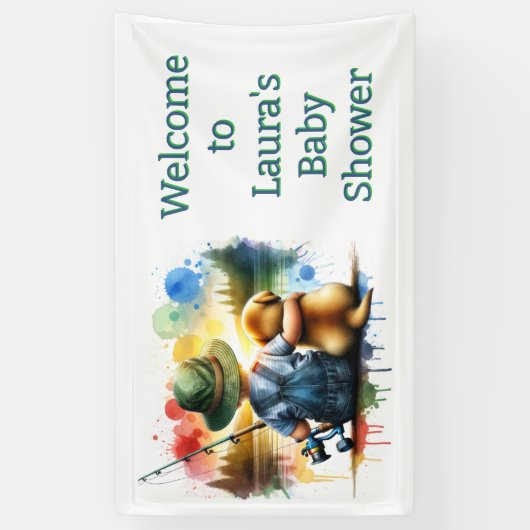 Herzlich Willkommen in unserem Baby Dusche Persona Banner (Vertikal)